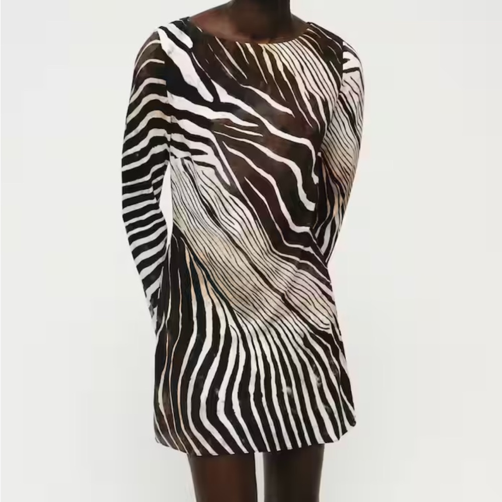 Mango Zebra Print Dress